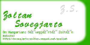 zoltan sovegjarto business card